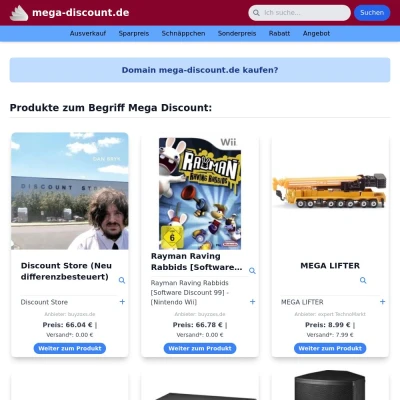 Screenshot mega-discount.de