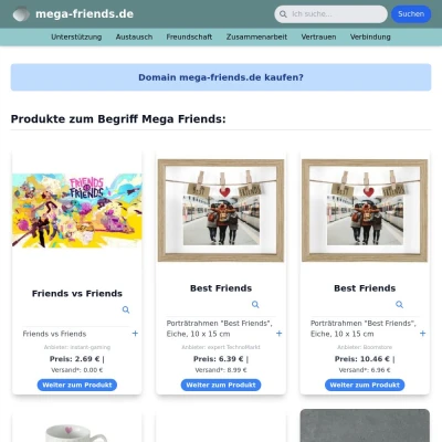 Screenshot mega-friends.de