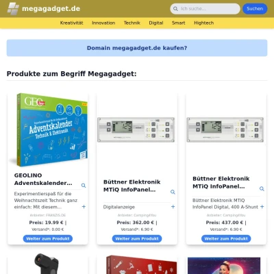Screenshot megagadget.de