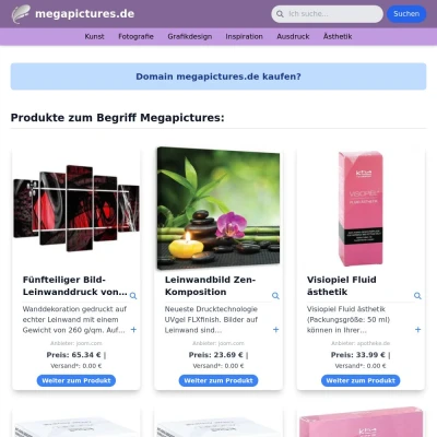 Screenshot megapictures.de