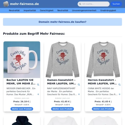 Screenshot mehr-fairness.de