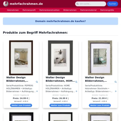 Screenshot mehrfachrahmen.de