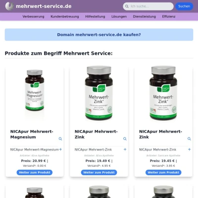 Screenshot mehrwert-service.de