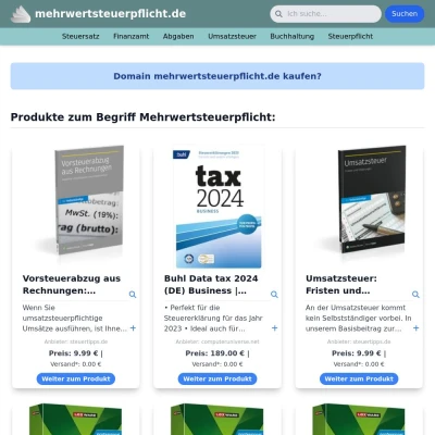 Screenshot mehrwertsteuerpflicht.de