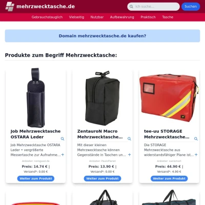 Screenshot mehrzwecktasche.de