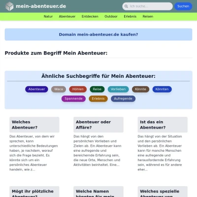 Screenshot mein-abenteuer.de