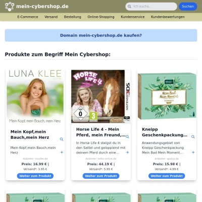 Screenshot mein-cybershop.de