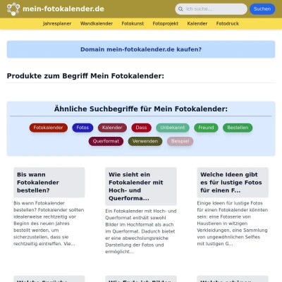 Screenshot mein-fotokalender.de
