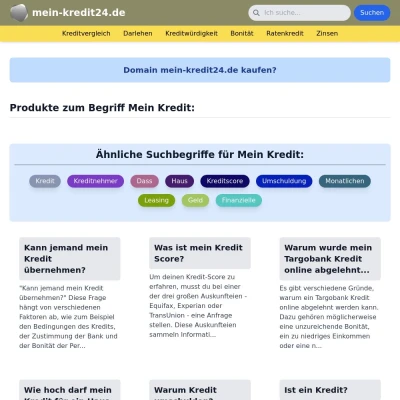 Screenshot mein-kredit24.de