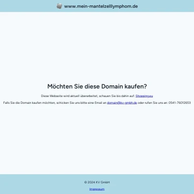 Screenshot mein-mantelzelllymphom.de