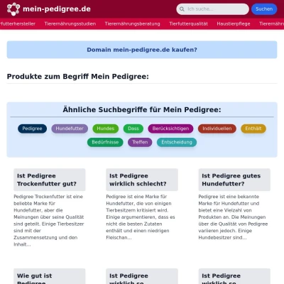 Screenshot mein-pedigree.de