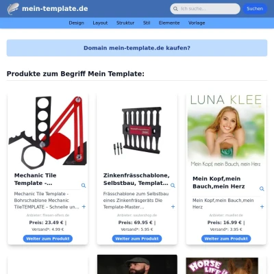 Screenshot mein-template.de