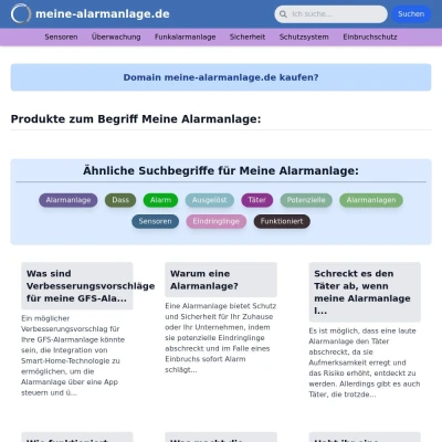 Screenshot meine-alarmanlage.de