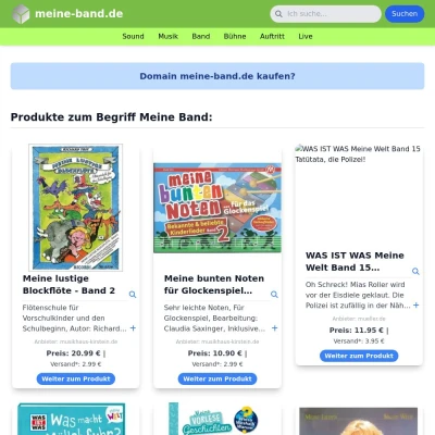 Screenshot meine-band.de