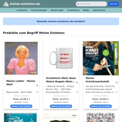 Screenshot meine-existenz.de