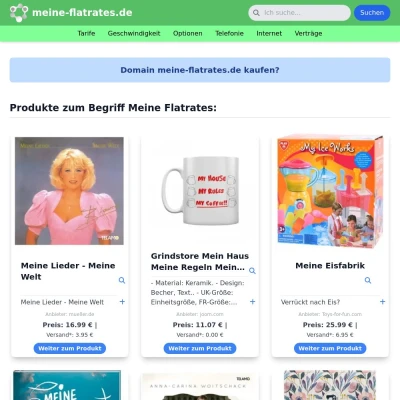 Screenshot meine-flatrates.de