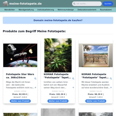 Screenshot meine-fototapete.de