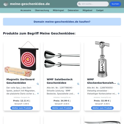 Screenshot meine-geschenkidee.de