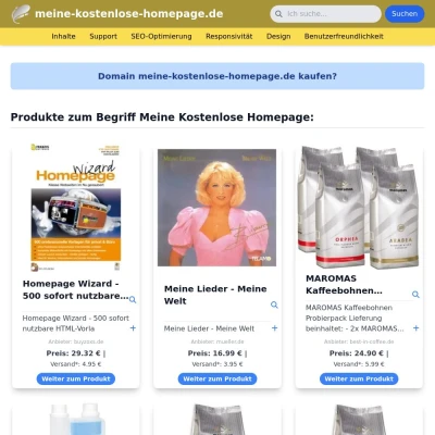 Screenshot meine-kostenlose-homepage.de