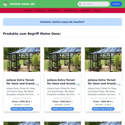 Screenshot meine-oase.de