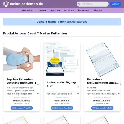 Screenshot meine-patienten.de