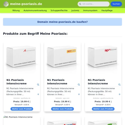 Screenshot meine-psoriasis.de