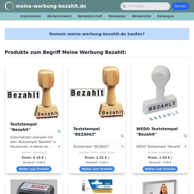 Screenshot meine-werbung-bezahlt.de