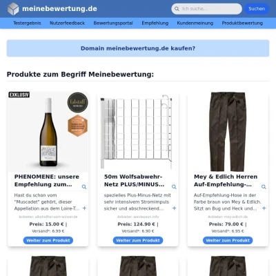 Screenshot meinebewertung.de