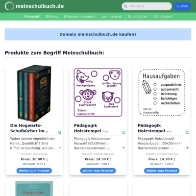 Screenshot meinschulbuch.de