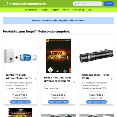 Screenshot meinsonderangebot.de