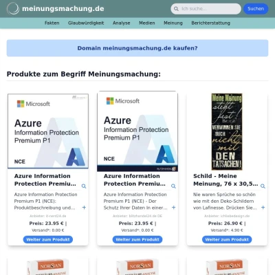 Screenshot meinungsmachung.de