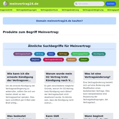 Screenshot meinvertrag24.de