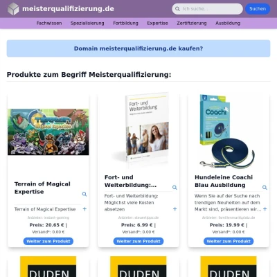 Screenshot meisterqualifizierung.de