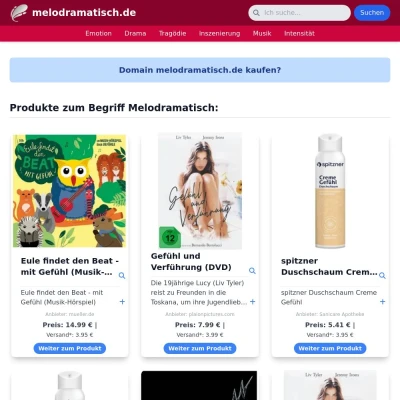 Screenshot melodramatisch.de