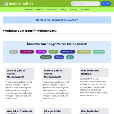 Screenshot melonensaft.de