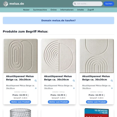 Screenshot melua.de
