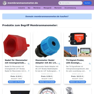 Screenshot membranmanometer.de