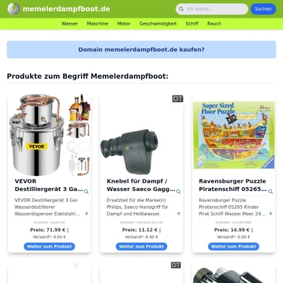 Screenshot memelerdampfboot.de