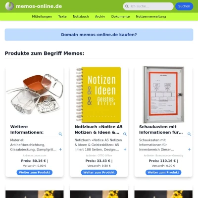 Screenshot memos-online.de