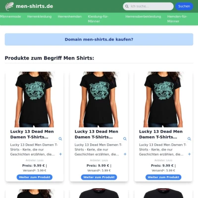 Screenshot men-shirts.de