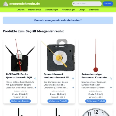 Screenshot mengenlehreuhr.de