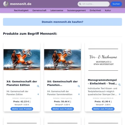 Screenshot mennonit.de