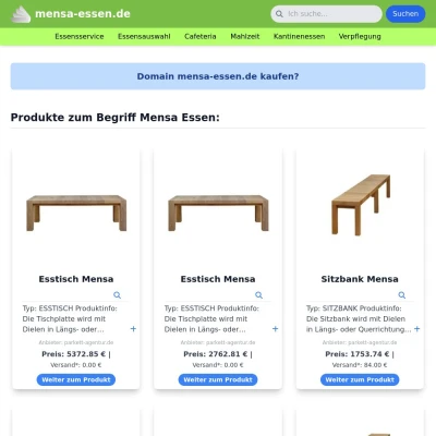 Screenshot mensa-essen.de