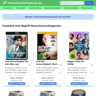 Screenshot menschenrechtsgesetz.de