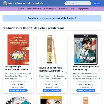 Screenshot menschenschutzbund.de