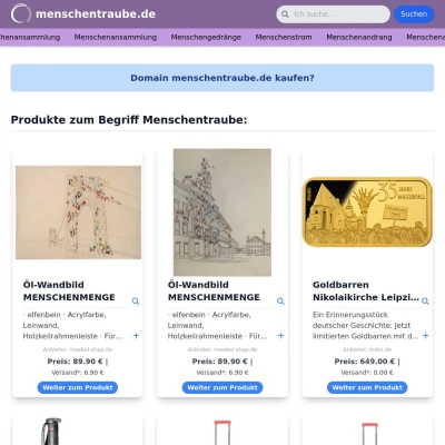 Screenshot menschentraube.de