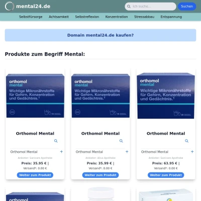 Screenshot mental24.de