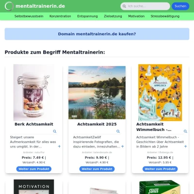 Screenshot mentaltrainerin.de