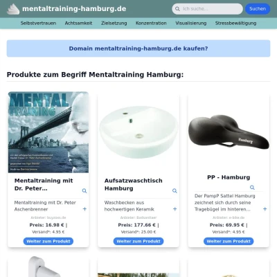 Screenshot mentaltraining-hamburg.de