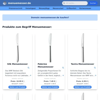 Screenshot menuemesser.de